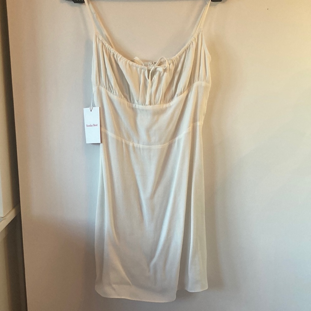 Aritzia white mini dress
